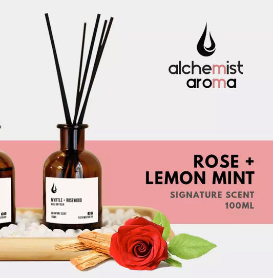Alchemist Aroma St. Regis Inspired Signature Scent【10】Reed Diffuser - ROSE + LEMON MINT