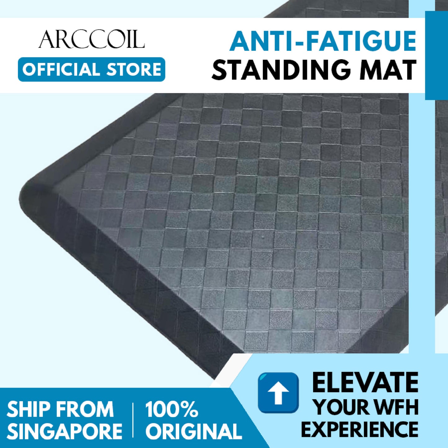 Arccoil Anti Fatigue Mat [Black Checkered]