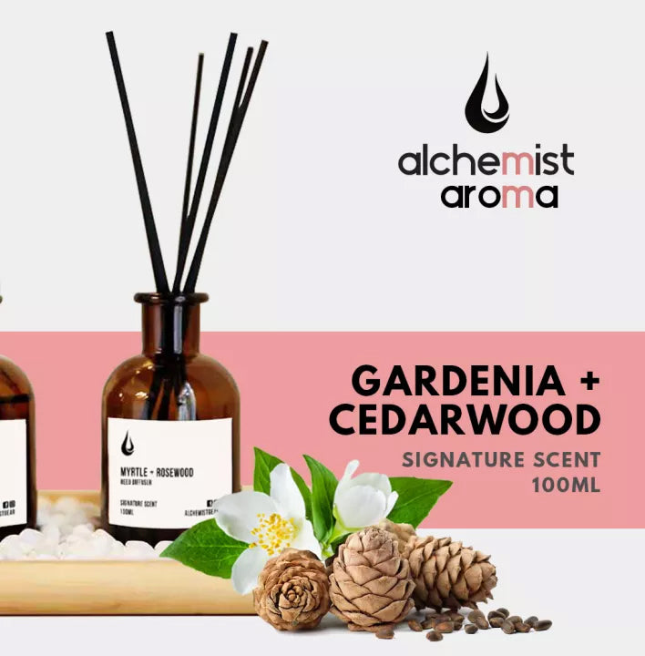 Alchemist Aroma Grand Hyatt Inspired Signature Scent【2】Reed Diffuser - GARDENIA + CEDARWOOD