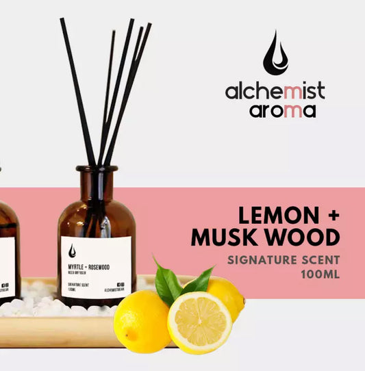 Alchemist Aroma Banyan Tree Inspired Signature Scent【6】Reed Diffuser - LEMON + MUSK WOOD