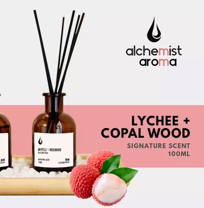 Alchemist Aroma Ritz Carlton Inspired Signature Scent【7】Reed Diffuser - LYCHEE + COPAL WOOD