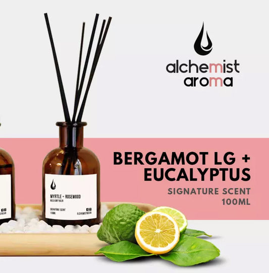 Alchemist Aroma W Hotel Inspired Signature Scent【8】Reed Diffuser - BERGAMOT LG + EUCALYPTUS