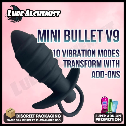 LubeAlchemist™ 10 Speed Mini Vibrator Bullet Dildo Adult Sex Toy Add-ons (9)