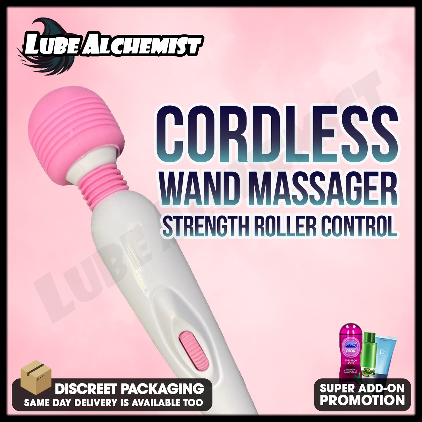 LubeAlchemist™ Cordless Wand Vibrator