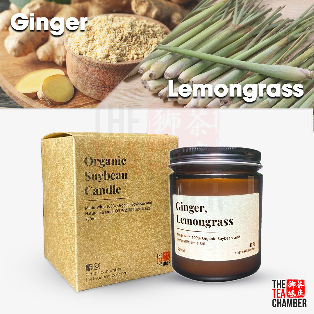 Organic Soy Wax Candle #4 (Ginger + Lemongrass)