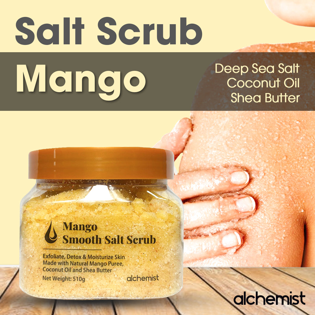 Alchemist Natural Salt Scrub with Mango, Cocounut Oil & Shea Butter