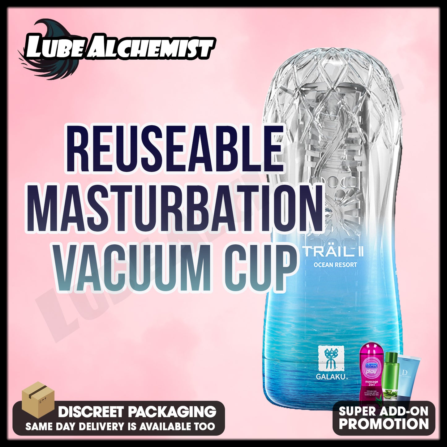 LubeAlchemist™ TRAIL Ocean Masturbation Suction Cup