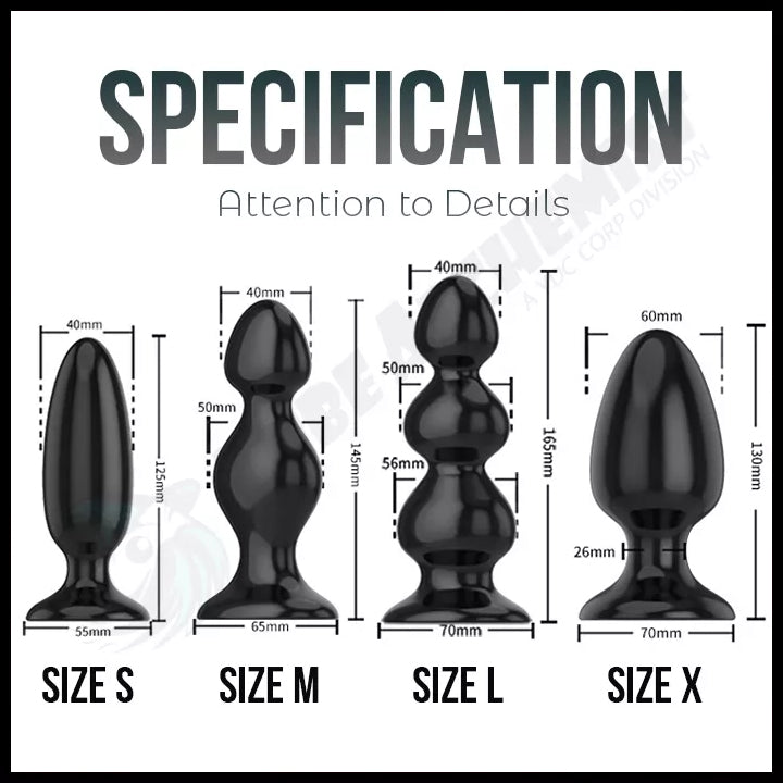 LubeAlchemist™ Butt Plug with Suction Base 4 Size Available