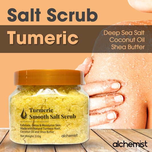 Alchemist Natural Salt Scrub with Turmeric, Cocounut Oil & Shea Butter