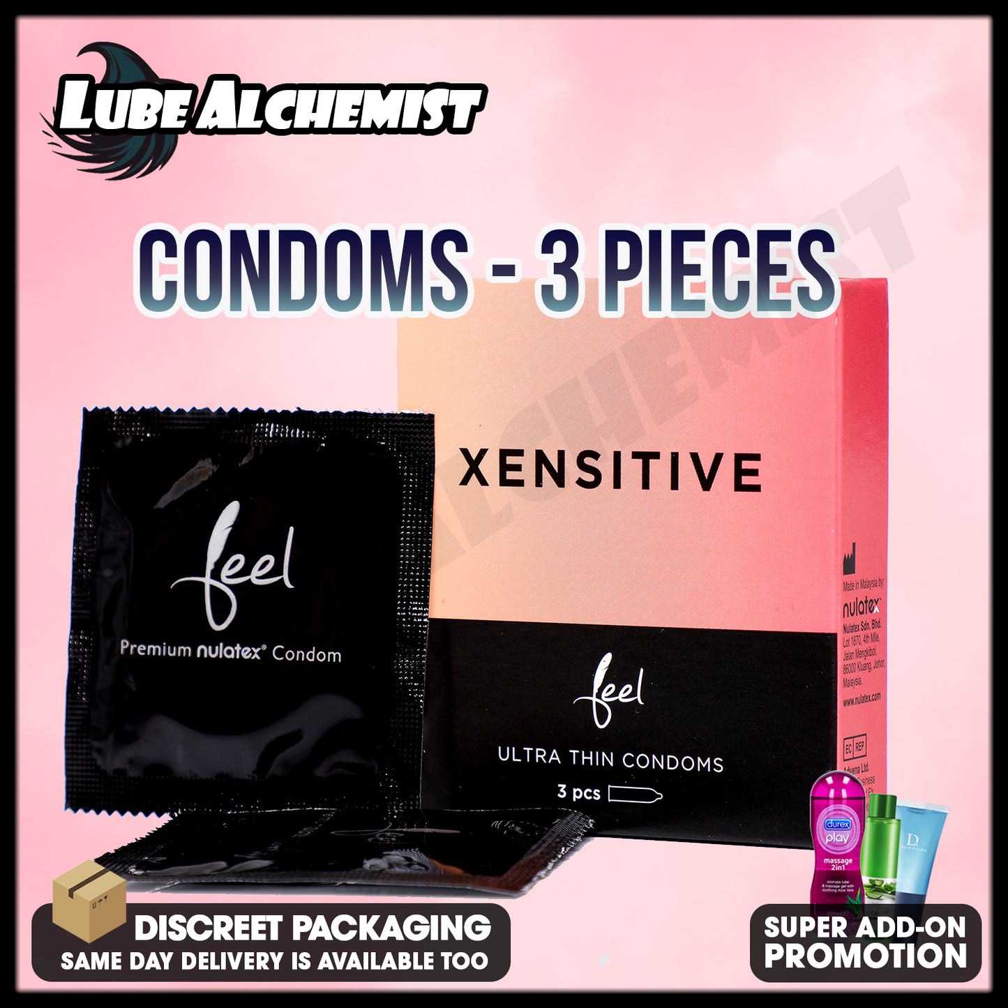 LubeAlchemist™ Xensitive Ultra Thin Condom 3s