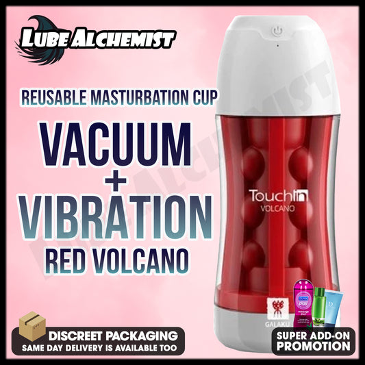 LubeAlchemist™ Japan Reusable Vacuum Cup with Vibration Red Volcano