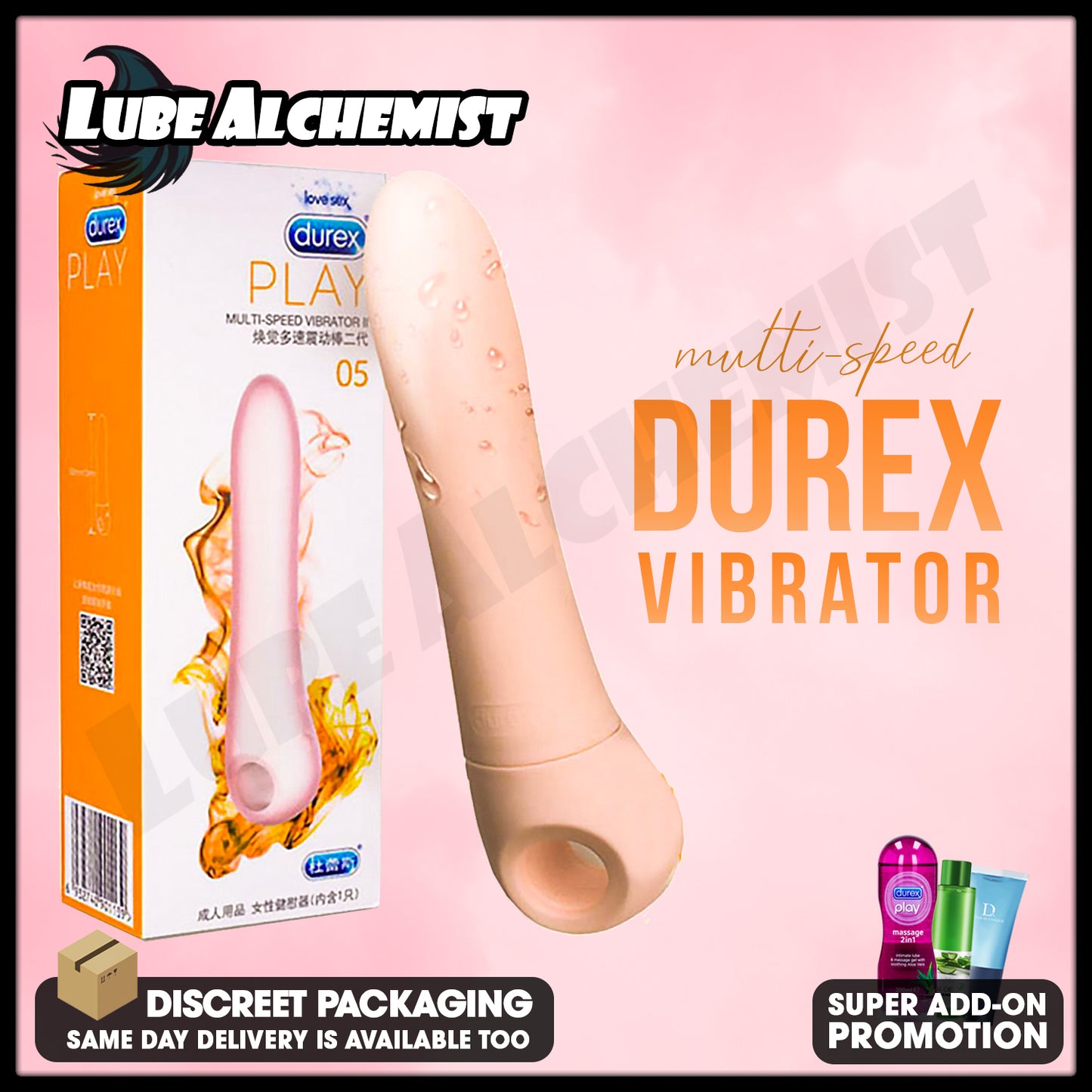 LubeAlchemist™ Durex Vibrator Multi Speed Larger Longer Bullet G Spot Powerful Vibrator Adult Sex Toys