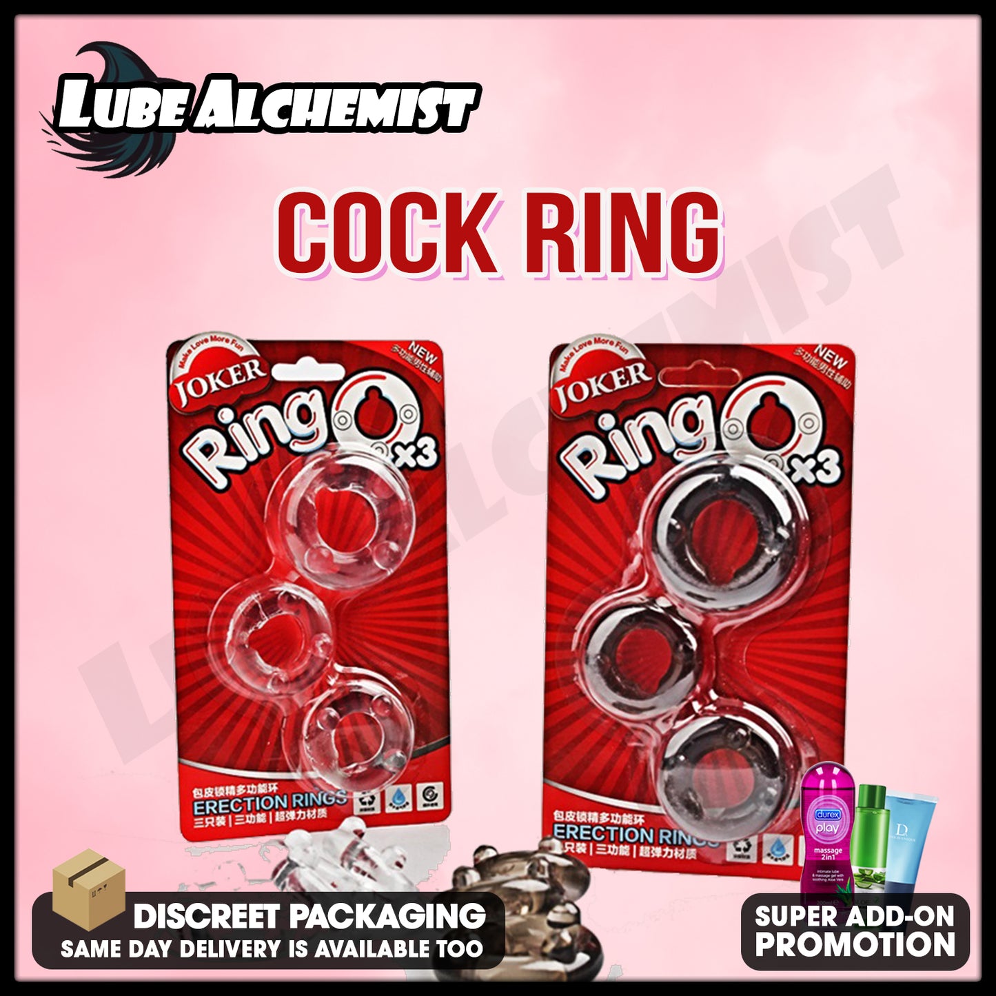 LubeAlchemist™ Cock Ring Ejeculation dysfunction
