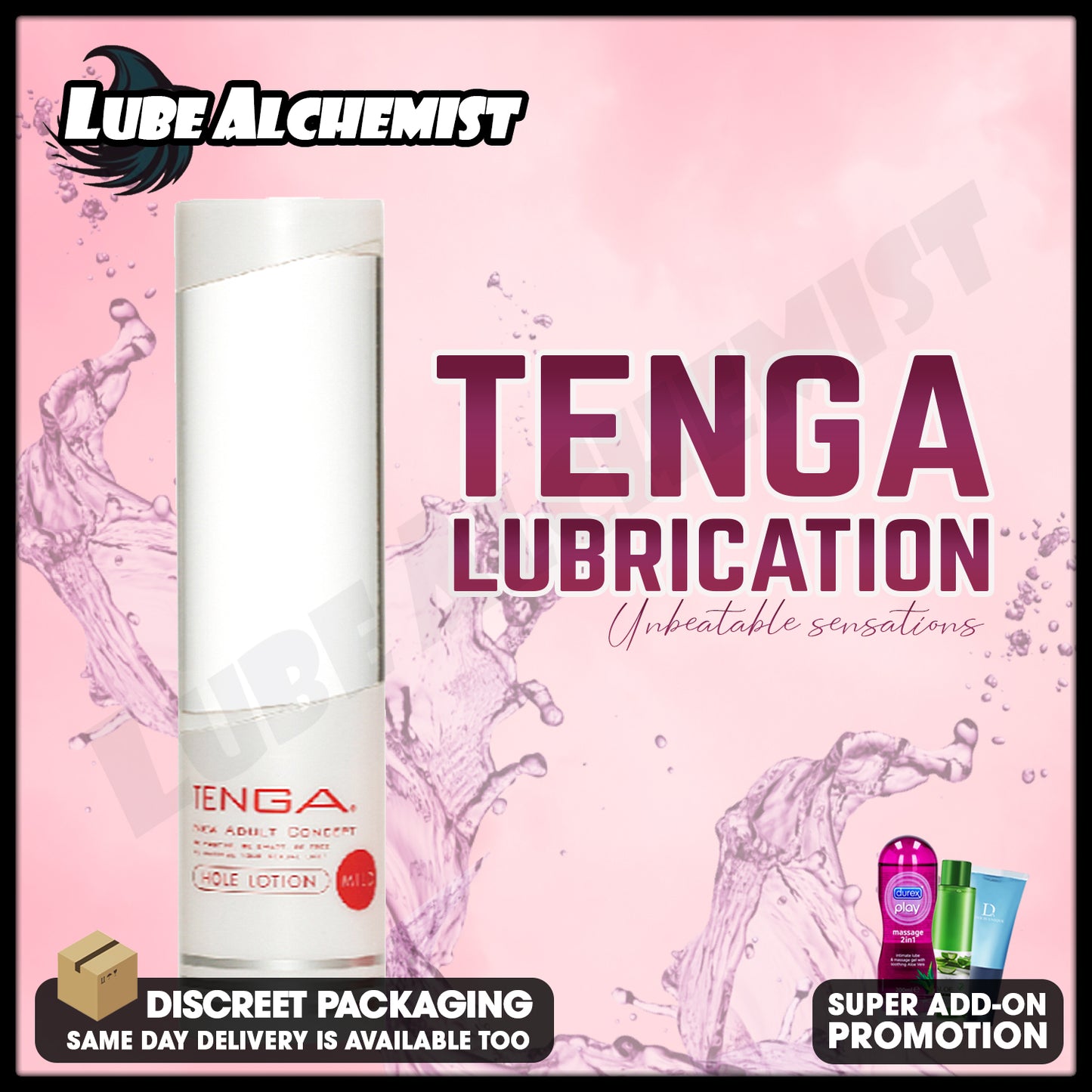 LubeAlchemist™ Tenga Hole Lotion Water Based Lubricant 170ml Massage Oil 4 Types